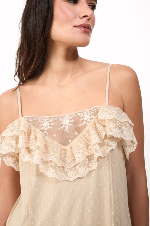 Slowlove Top tirantes lencero Orange