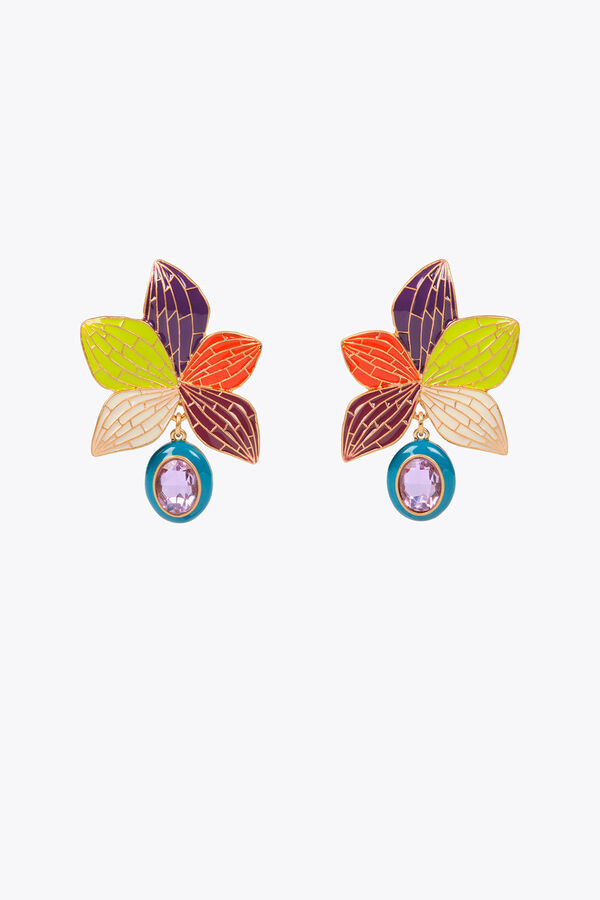 Lola Casademunt Pendientes orquídea Multicolor