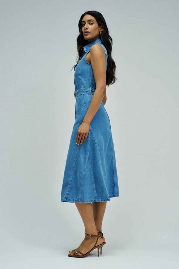 Salsa Jeans Vestido midi lightdenim Azul