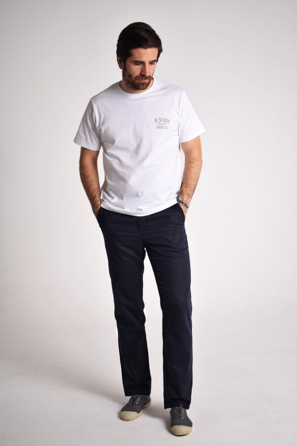 Cloking Linen cargo trousers Blue