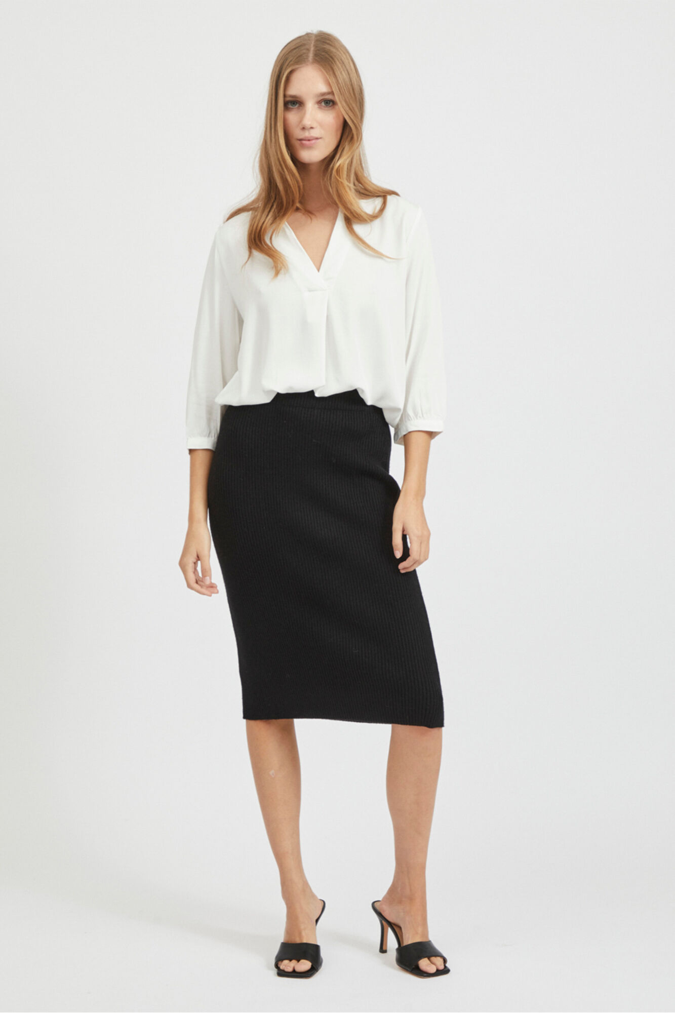 Black pencil skirt jersey best sale