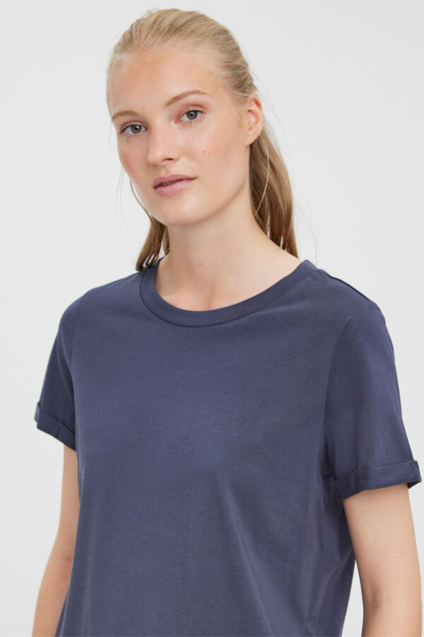 Cortefiel Essential short-sleeved T-shirt Blue