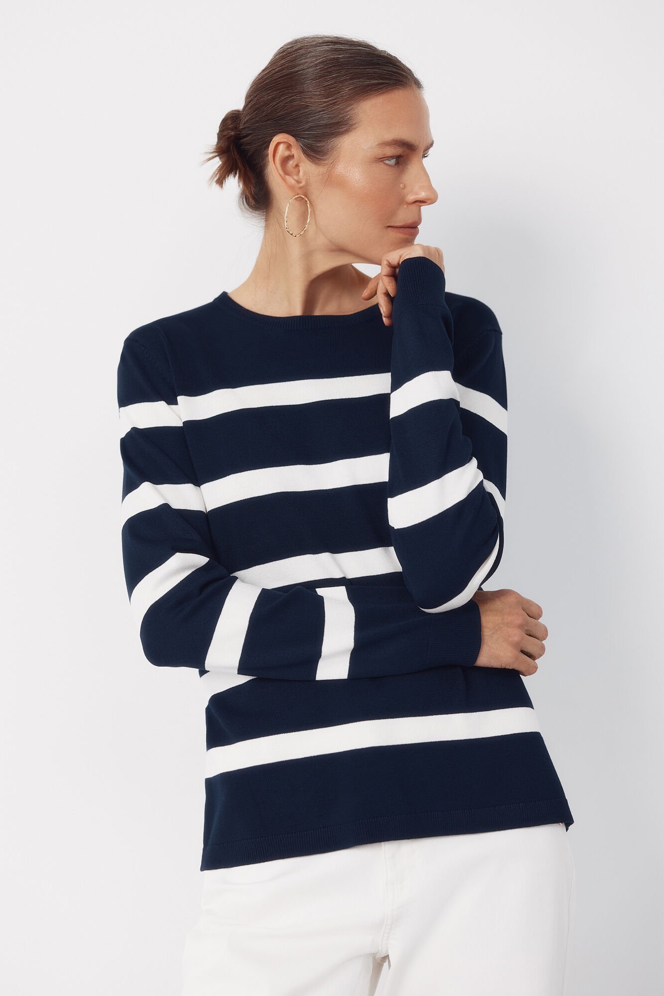 Cortefiel Striped jersey-knit jumper