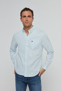 Cortefiel Light blue shirt with button-down collar Blue