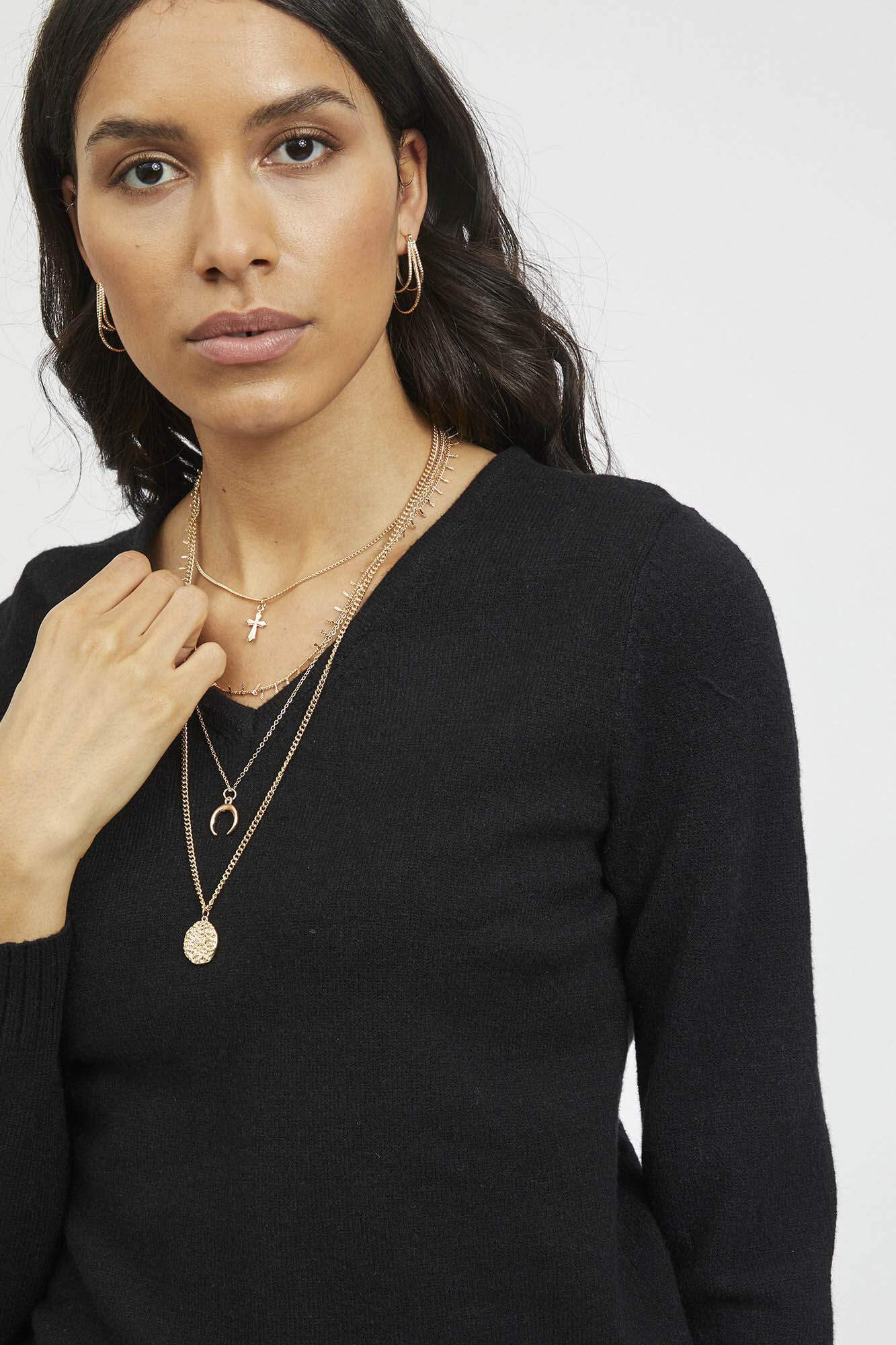 Vila Camisola malha gola em bico