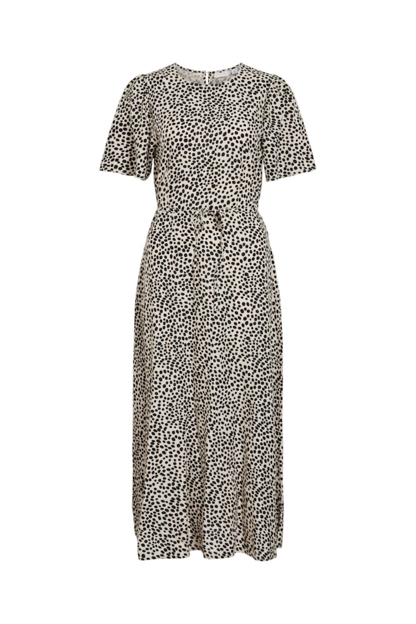 Vila Vestido midi estampado em viscose