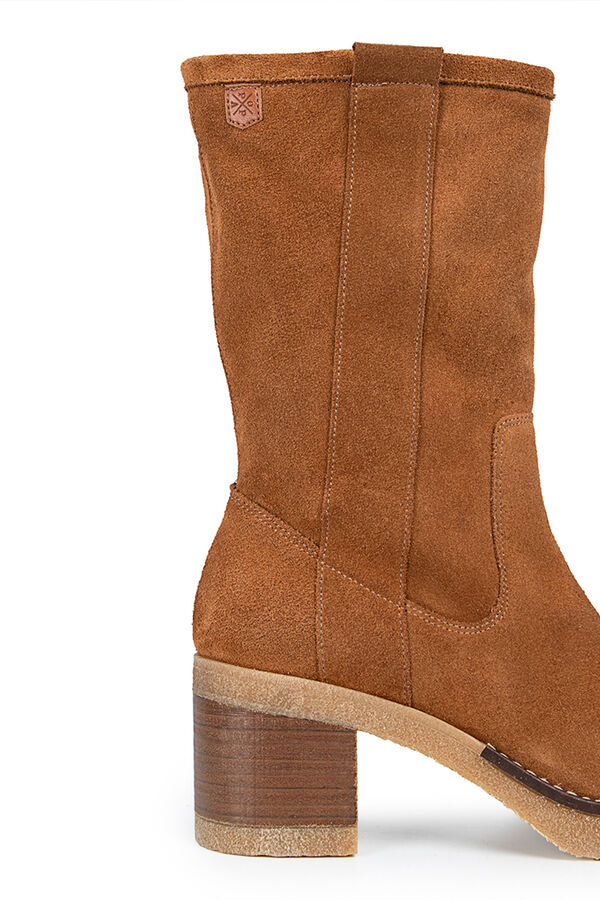 Popa Menger Suede Women's Heeled Boot Brown