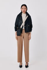 Cortefiel Women's tailored trousers Beige