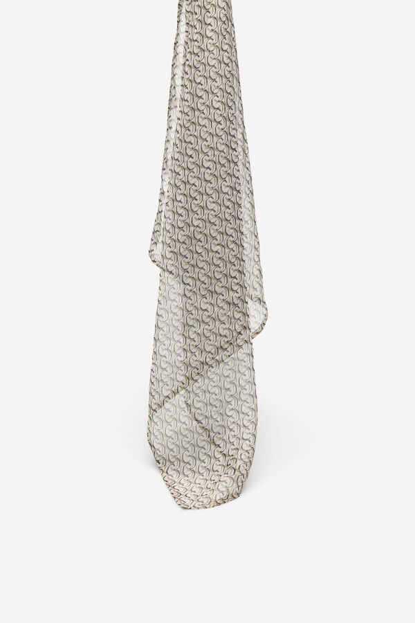 Cortefiel Bandana satinada monogram Estampado beige