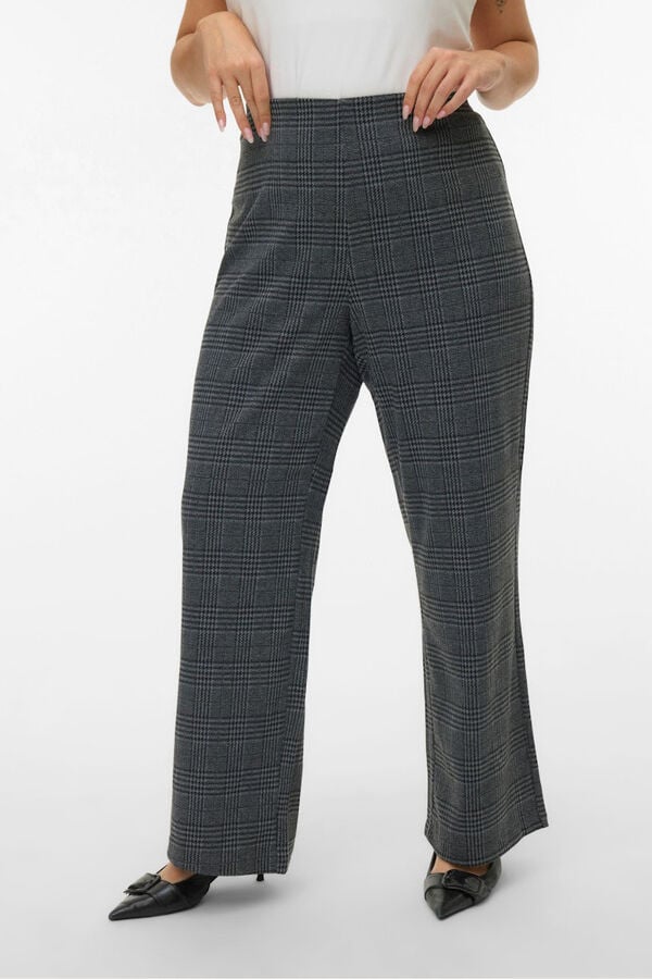 Vero Moda Curve Calça compridas de perna larga Curve  Cinzento
