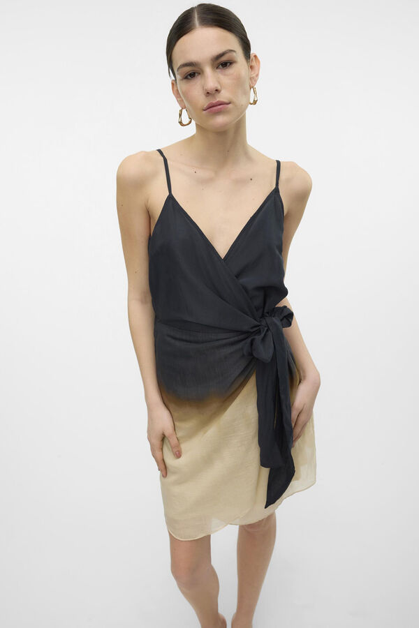 Vero Moda Vestido curto estampado com alças Preto