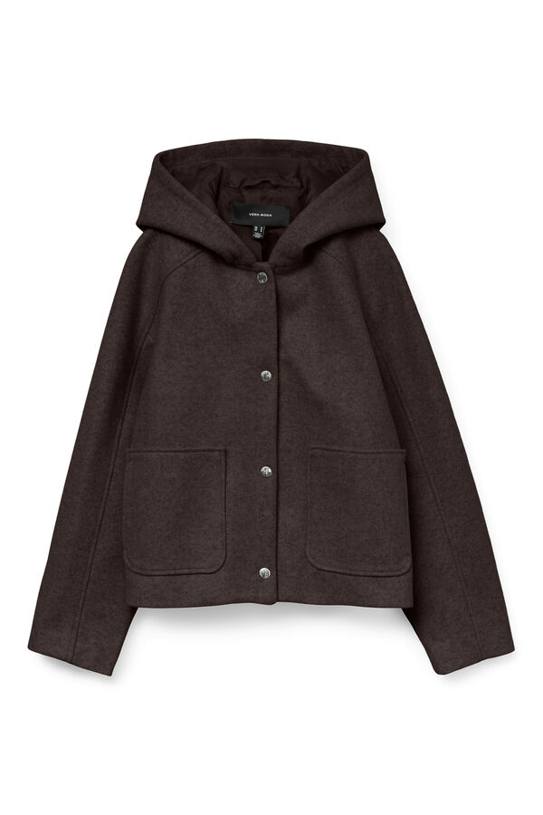 Vero Moda Sobretudo curto de pano Castanho