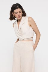 Vero Moda Top cropped colete Cinzento