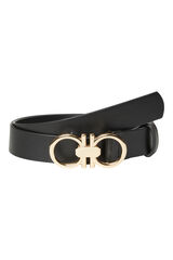 Cortefiel Shiny effect material belt with buckle Black