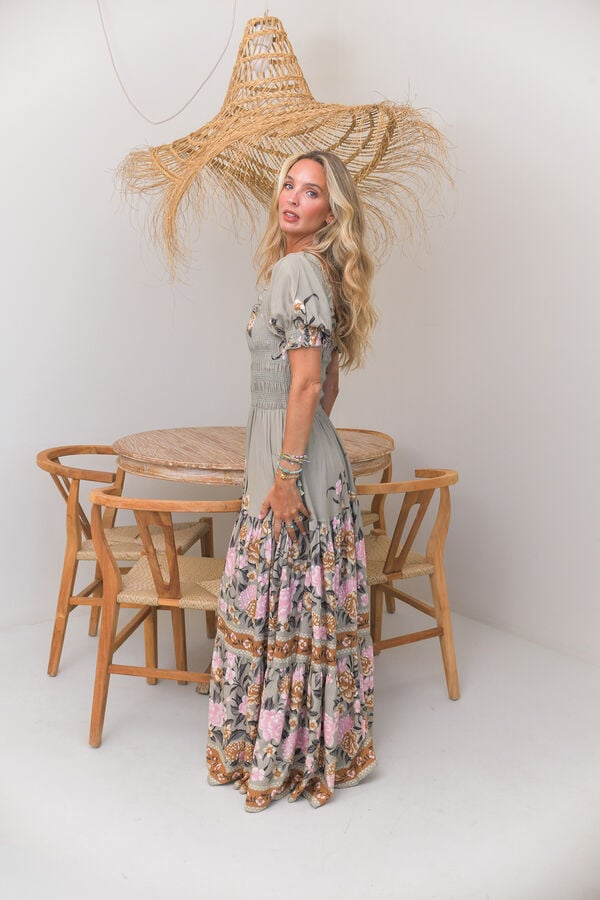 Jaase Vestido comprido Claudette Verde