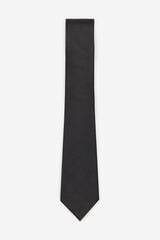 Cortefiel Natural silk tie Black