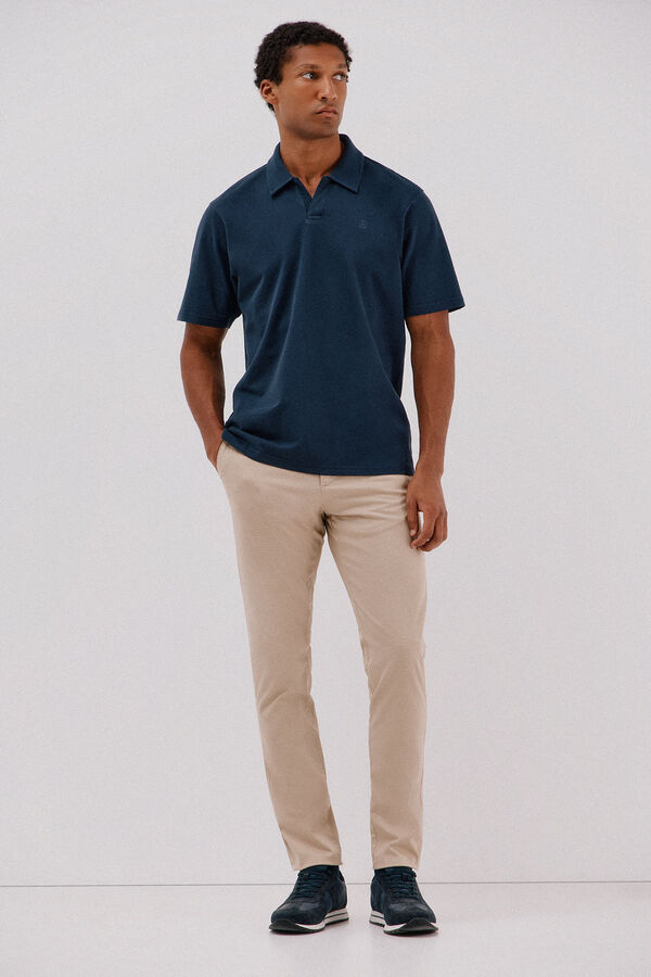 Cortefiel Polo estructura Azul marino