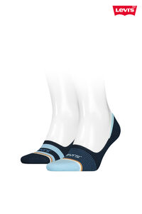 Cortefiel Multistripe short socks. Pack of 2 pairs. Blue