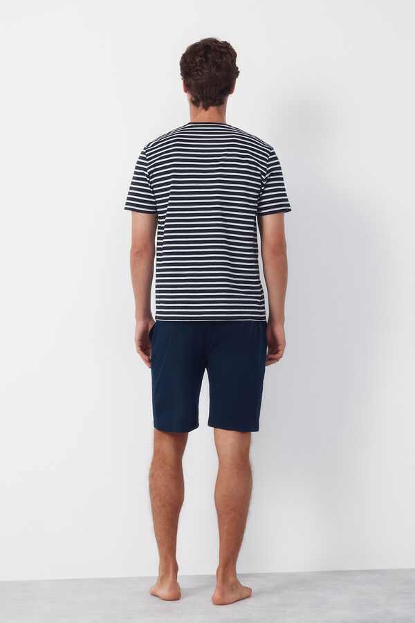 Cortefiel Jersey-knit pyjamas set Navy