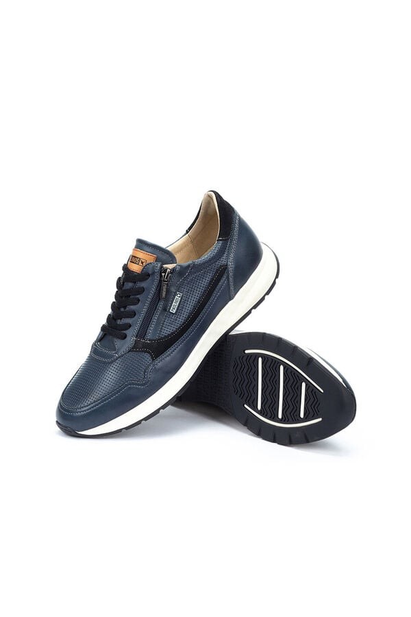 Pikolinos Men's lace-up and zip fastening trainers Blue