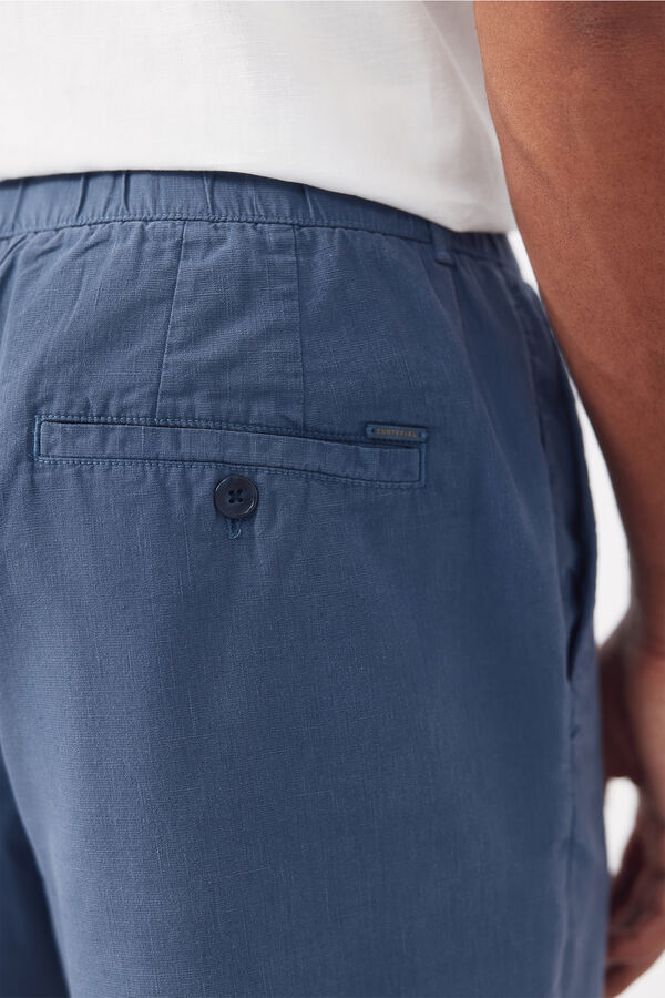 Cortefiel Bermuda shorts with elastic and regular laces Blue