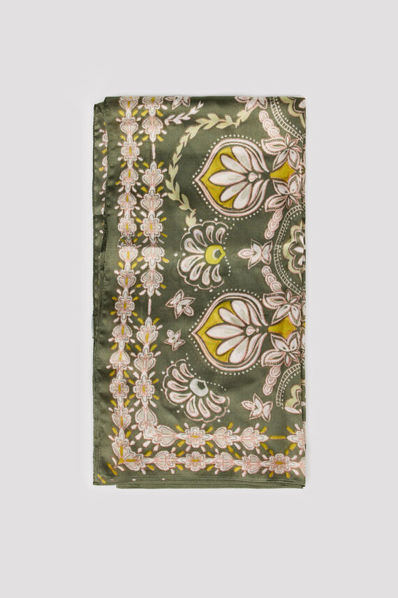 Fular estampado botánico