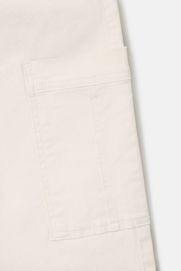 Cortefiel Pantalón sport cargo Beige