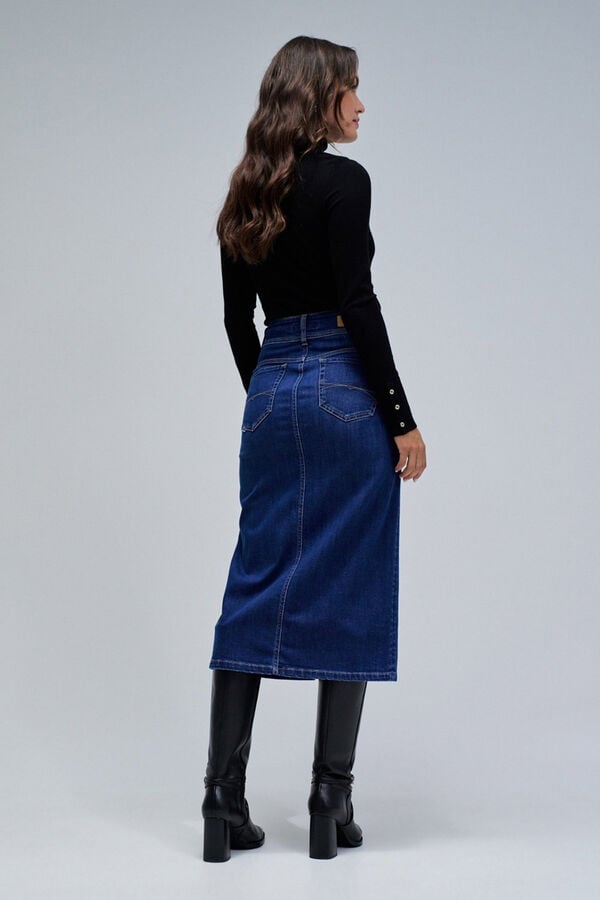 Salsa Jeans Saia midi push-in saia Azul