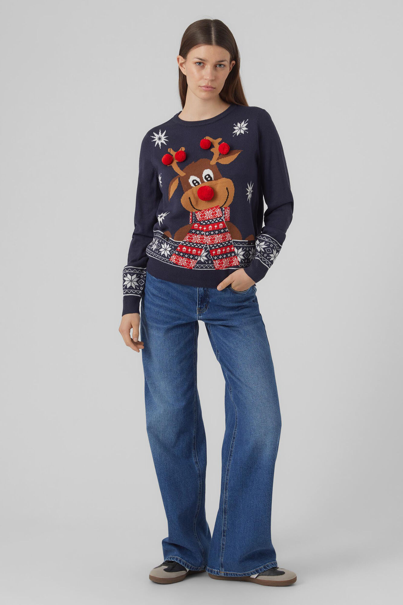 Christmas jumper with pompoms Women s jumpers and cardigans