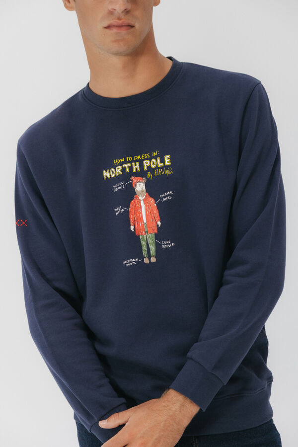 elPulpo Sweatshirt do Polo Norte Azul