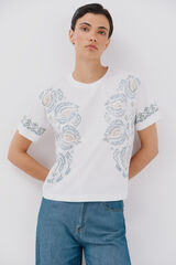 Cortefiel Printed t-shirt White