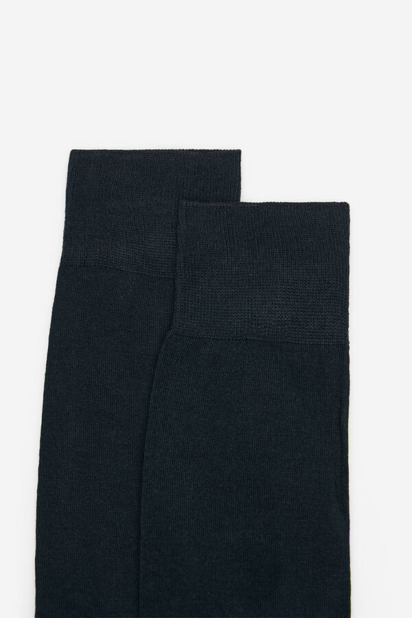 Cortefiel Plain dress socks Black