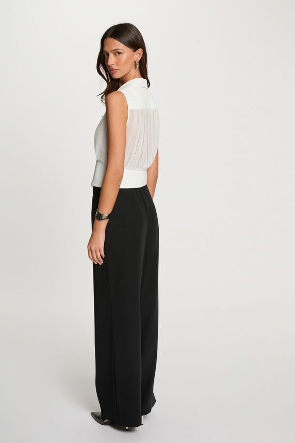 Morgan Top plissado sem mangas Branco