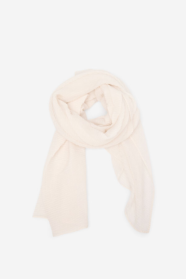Cortefiel Pleated lurex scarf Pink