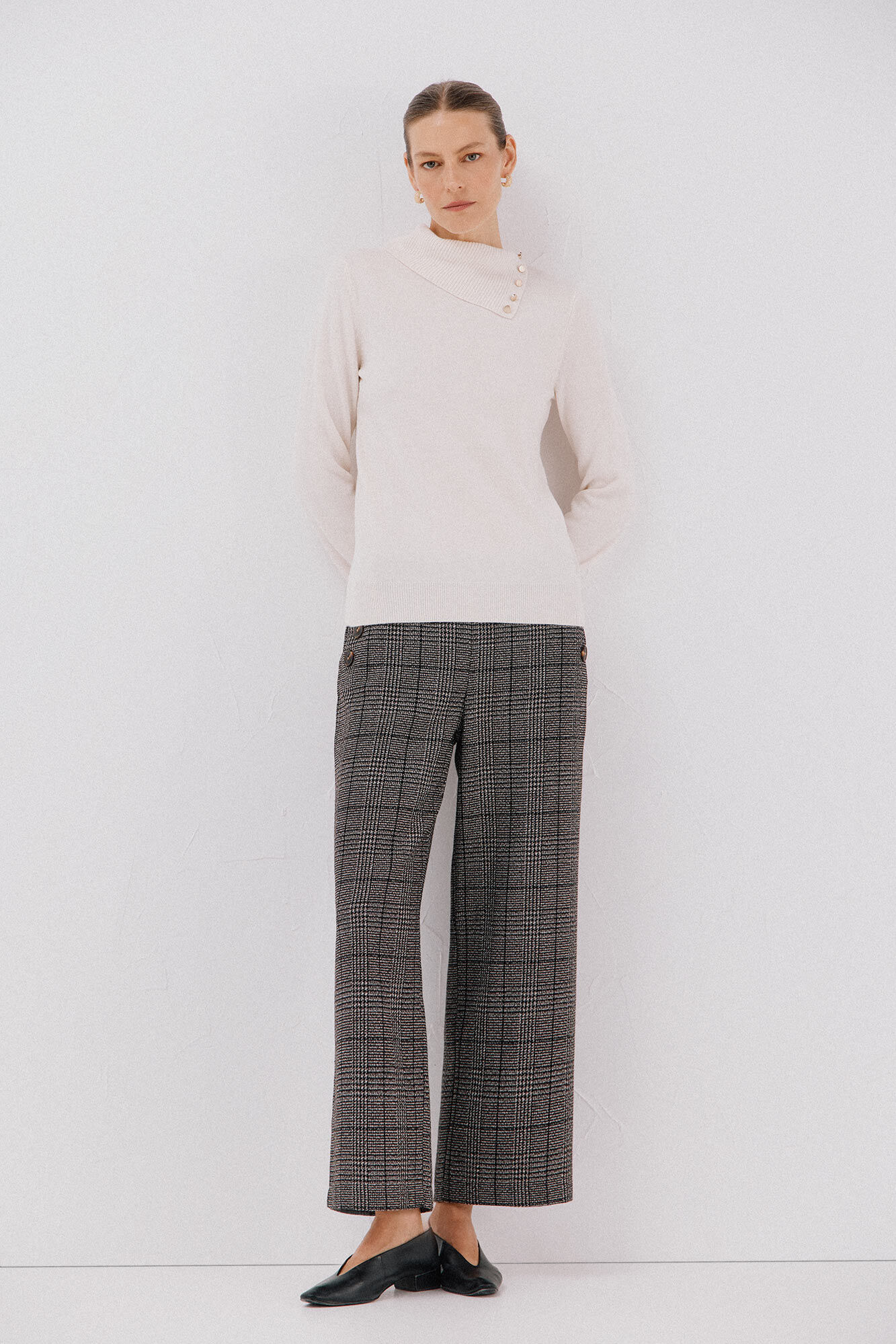 Cortefiel Button neck jumper