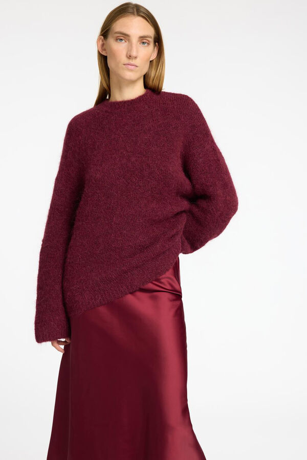 Selected Femme Saia midi fluida confecionada com materiais reciclados. Roxo