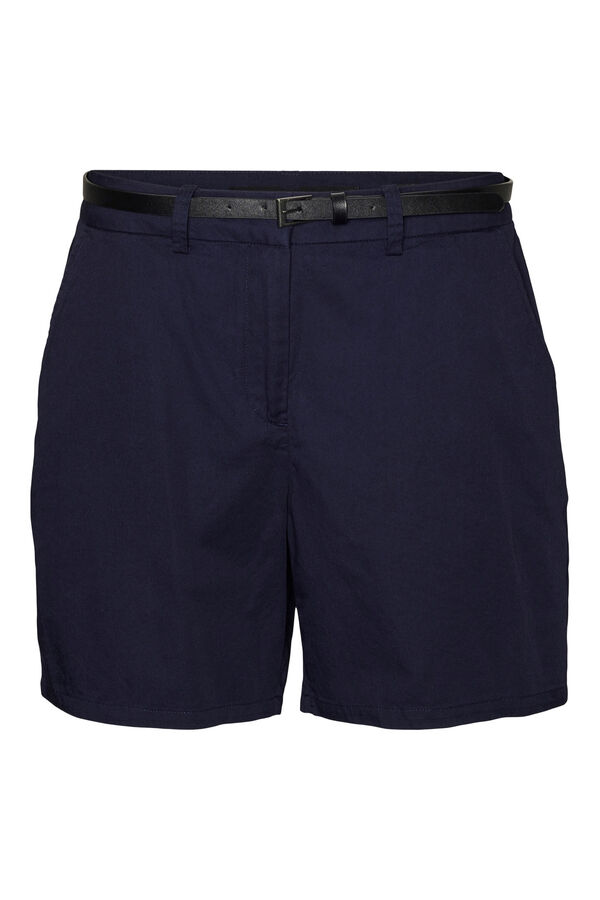 Cortefiel Chino-style shorts with belt.  Navy