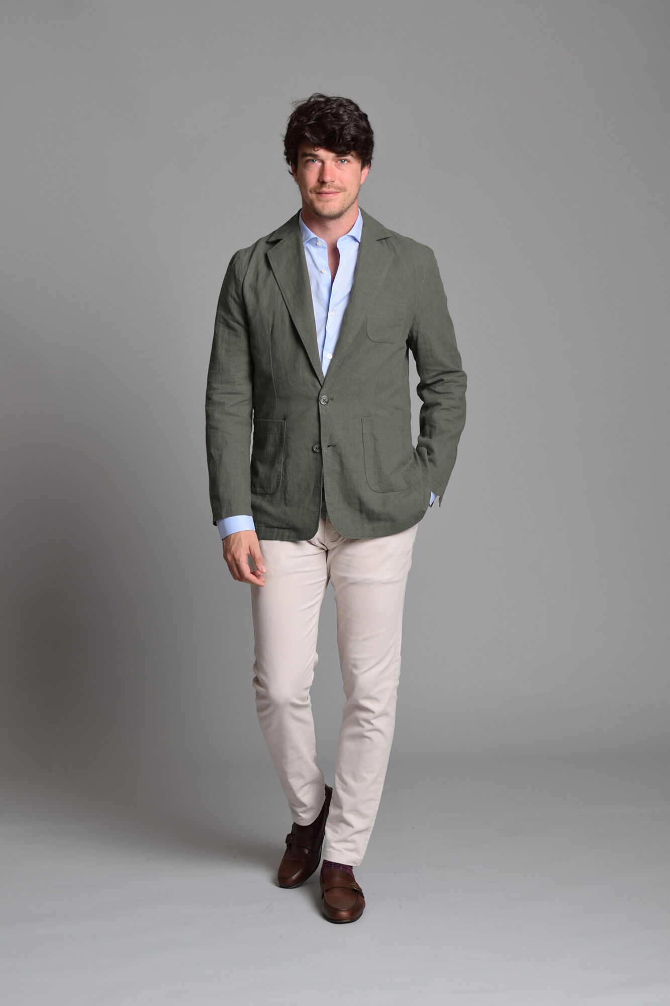 Cloking Blazer de linho