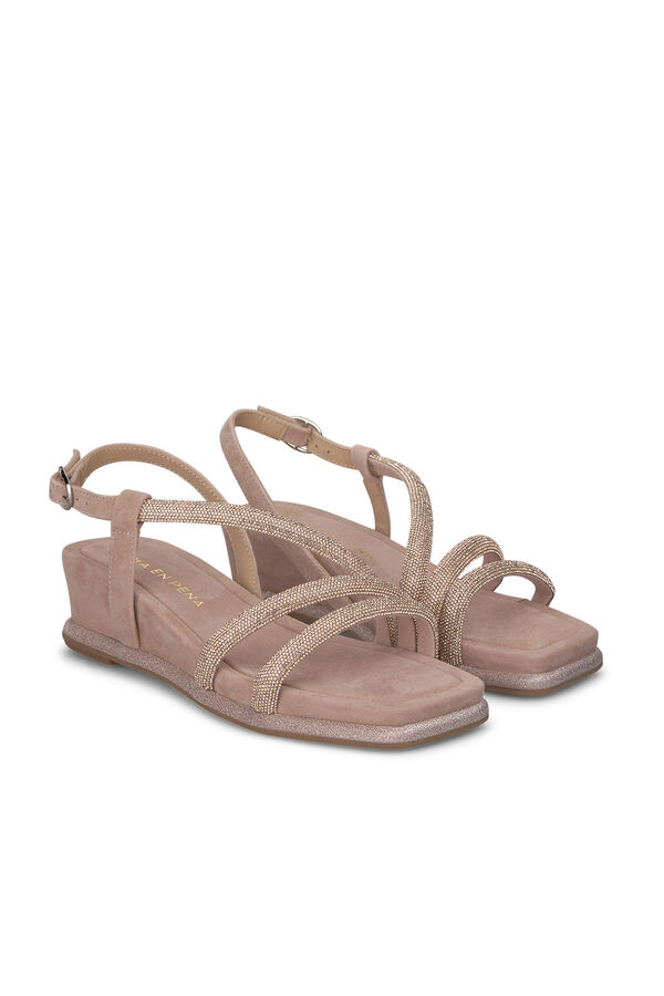 Cortefiel Strappy mid wedge Pink
