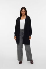 Vero Moda Curve Casaco de malha longo plus size  Preto