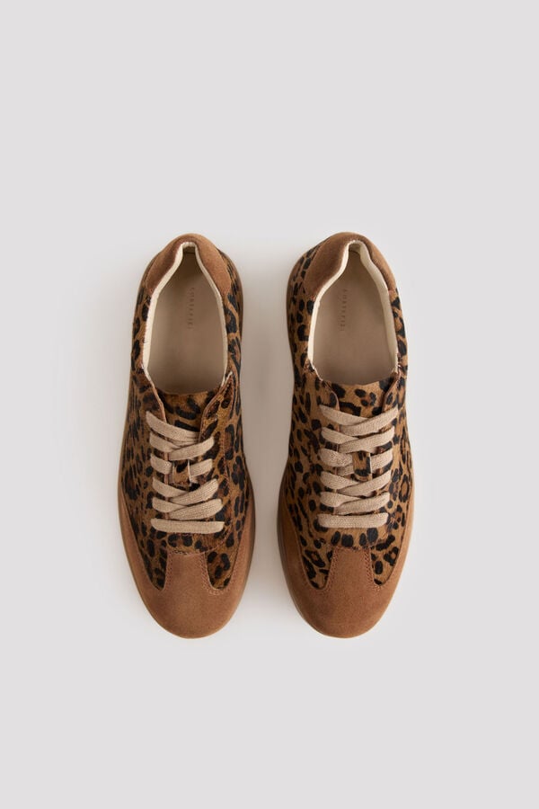 Cortefiel Leopard trainers Printed brown