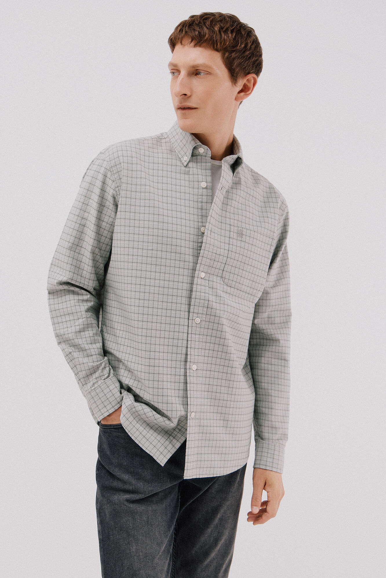 Cortefiel Checked oxford shirt