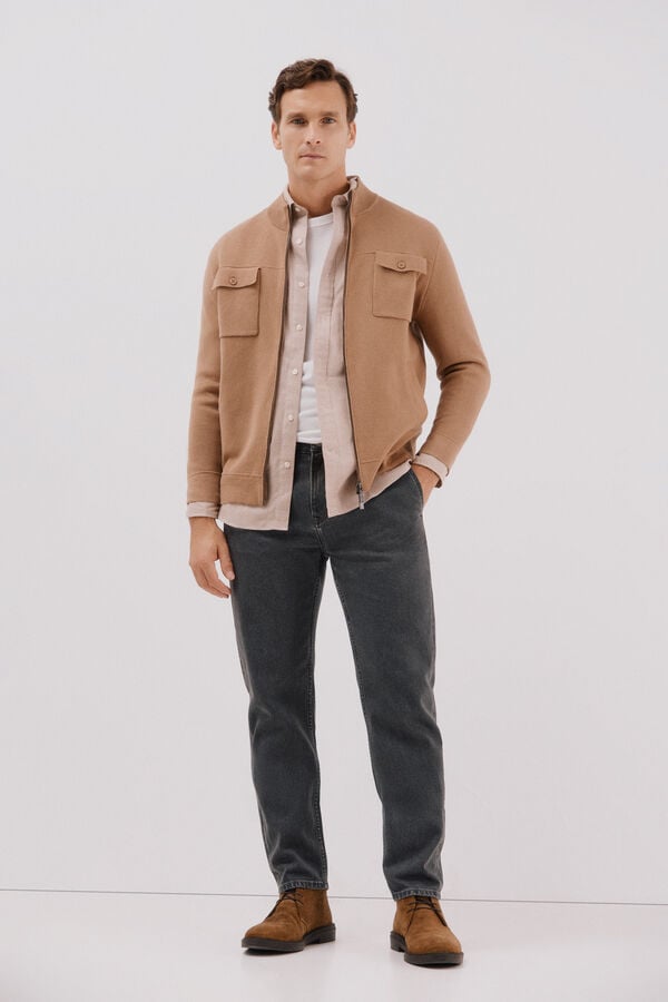 Cortefiel Christmas jersey-knit  Camel