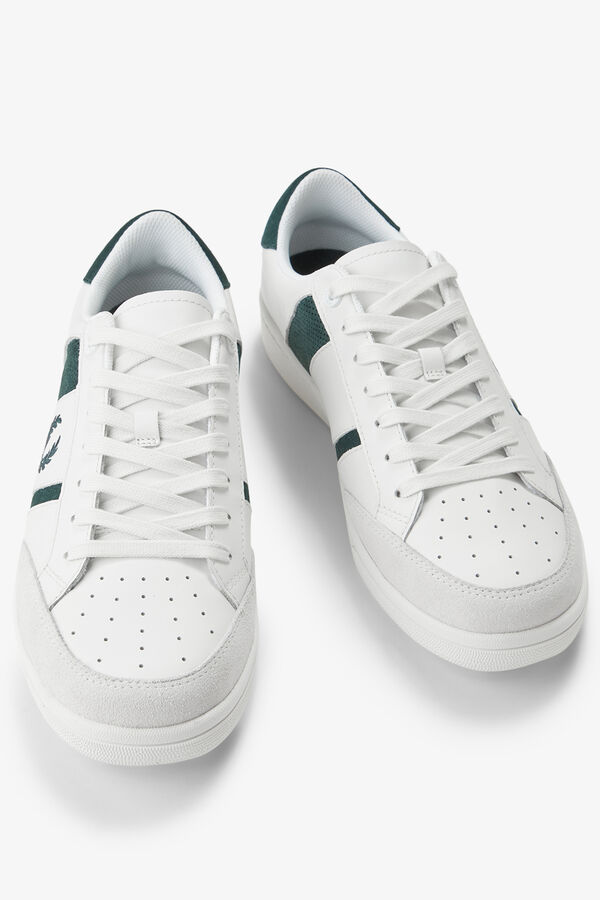 Fred Perry Sneaker B725 em pele/camur&ccedil;a Multicolorido