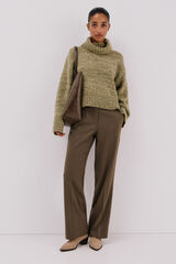 Cortefiel Marl knit jumper Green