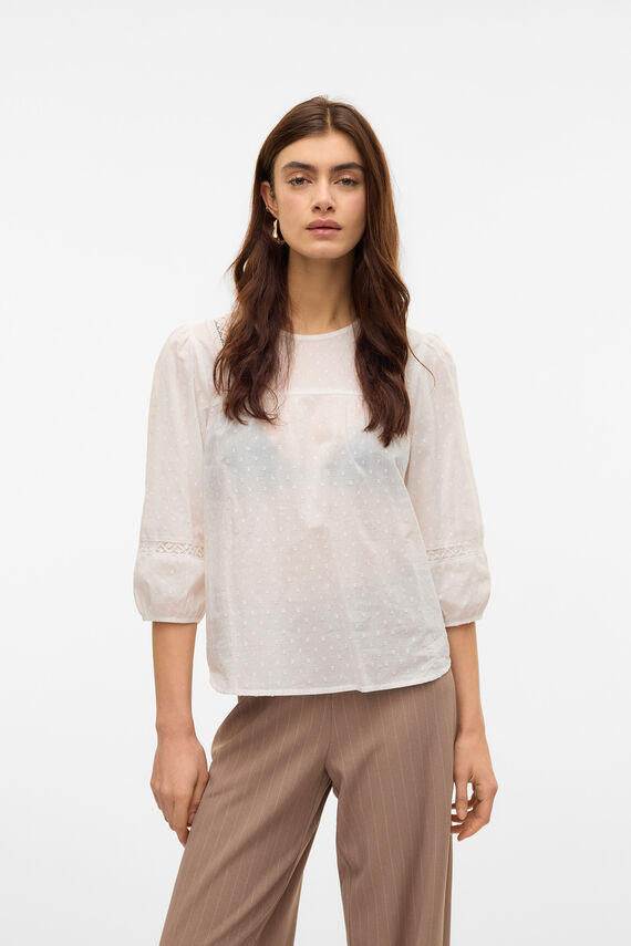 Blusa manga 3/4 de plumeti