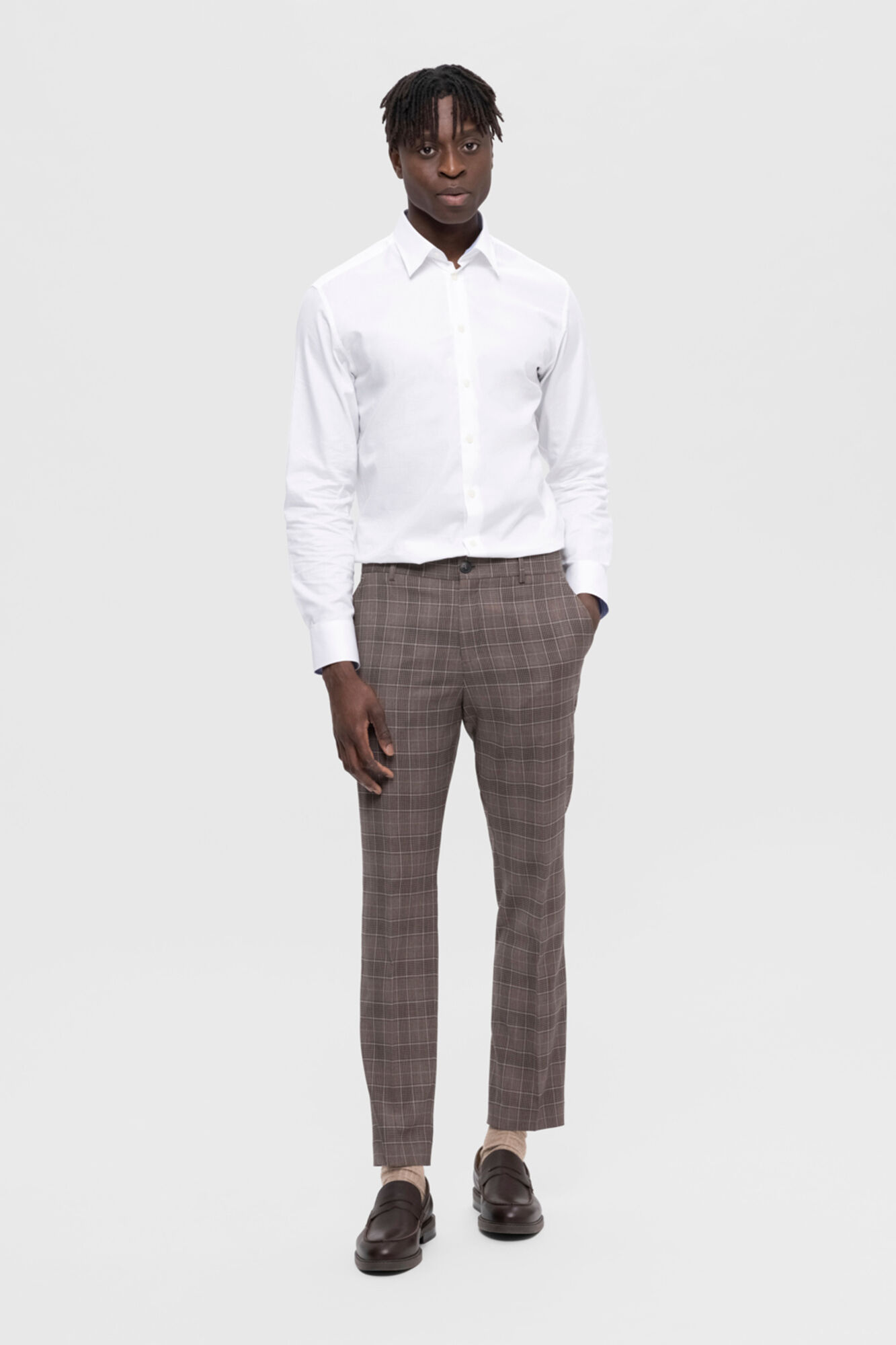 Selected Camisa de algod&atilde;o org&acirc;nico Slim Fit.