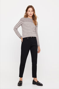 Cortefiel Mom fit trousers Black