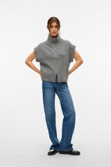 Vero Moda Chaleco de punto cuello alto Gris
