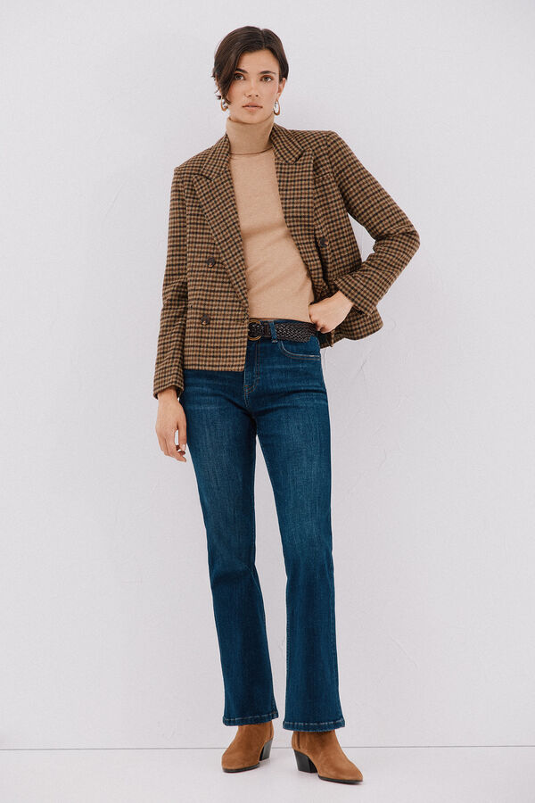 Cortefiel Jersey cuello vuelto Beige